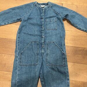 Arket unisex blue denim overalls romper 12- 18 M